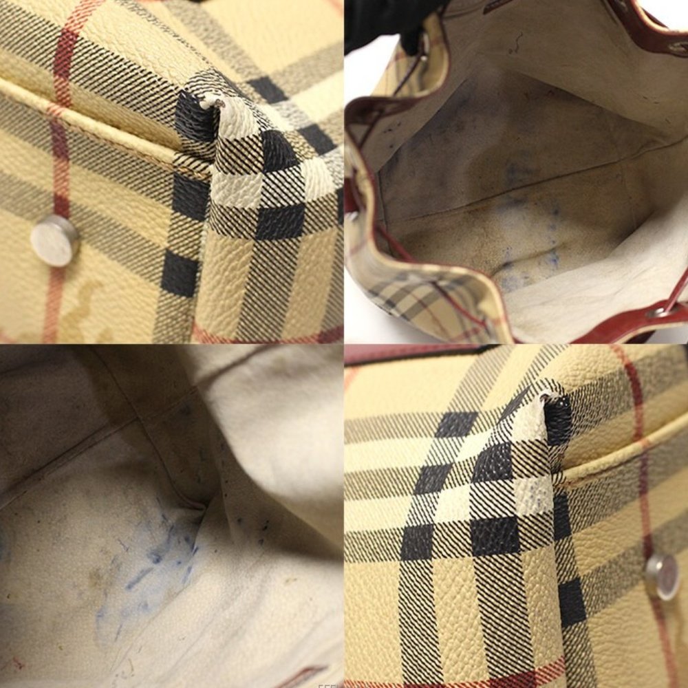 BURBERRY Haymarket Check Drawstring Bucket Shoulder Bag - Picture 13 of 16